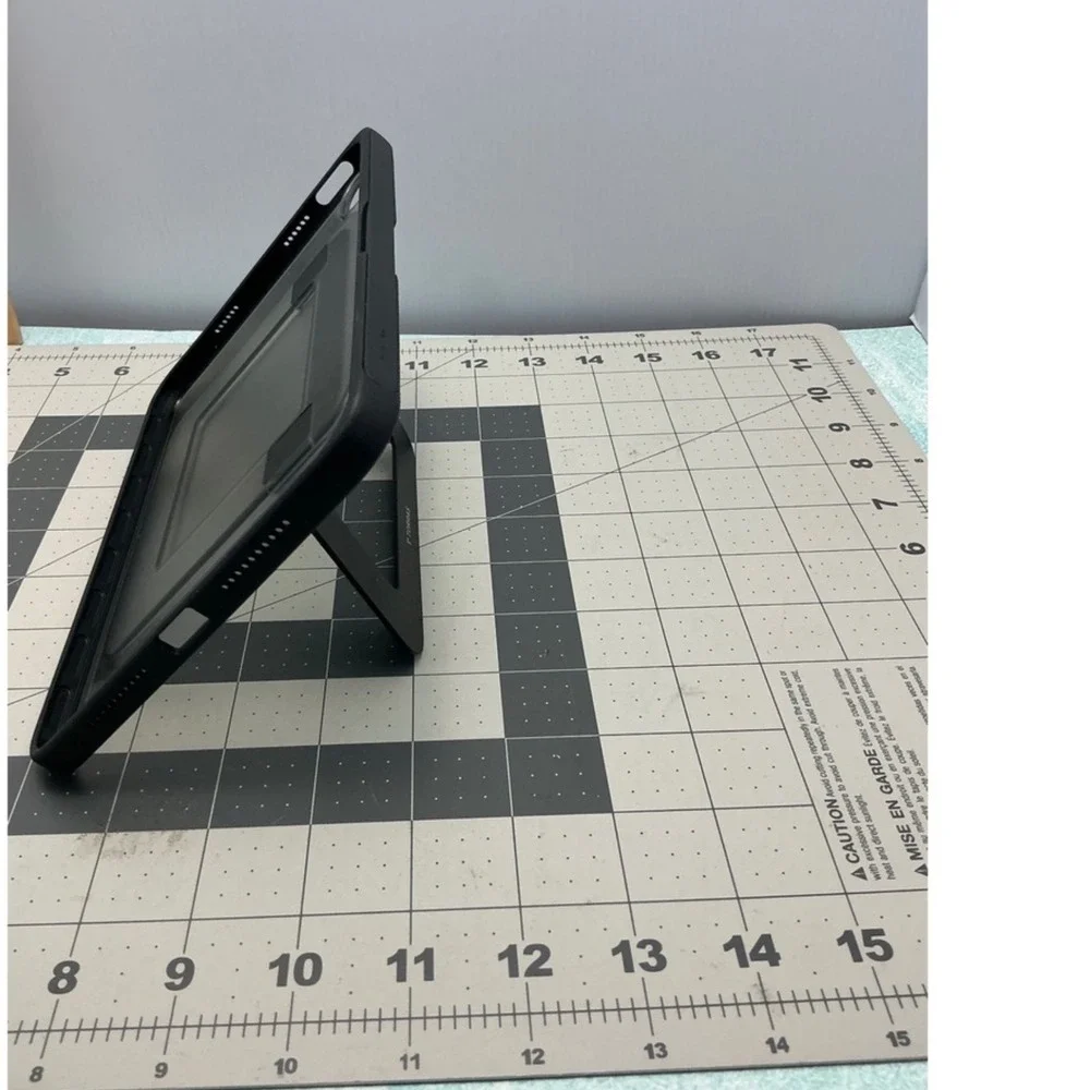 Torras iPad Mini 7 Mini 6 Case with Kickstand Pencil Holder Black M4BE25